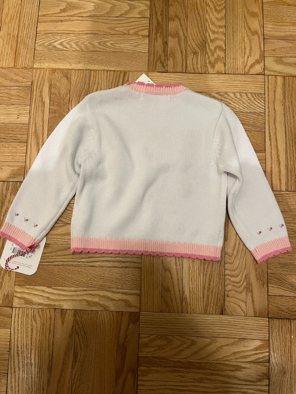 NWT! Zubels White & Pink Ballerina Sweater - Picture 5 of 5